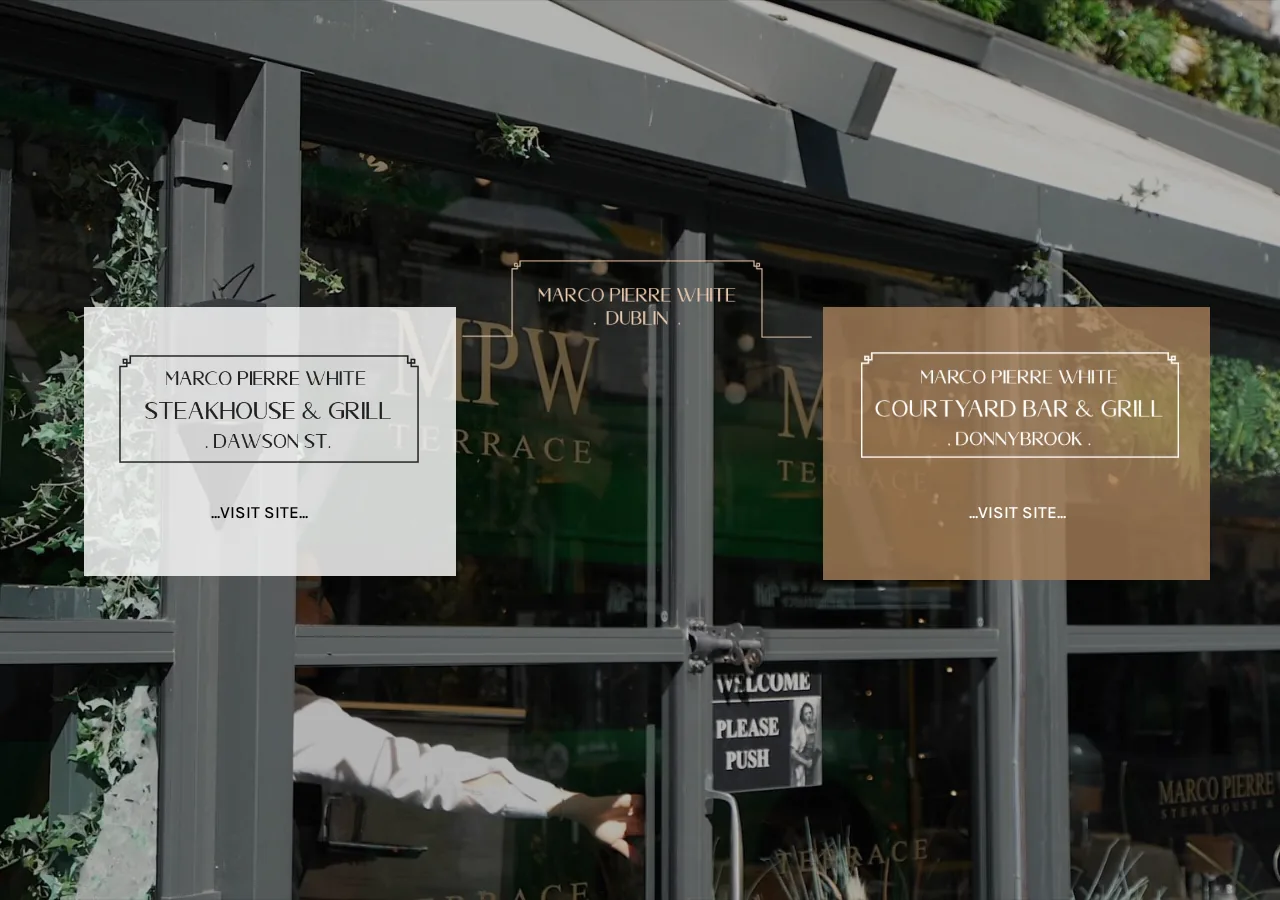 Marco Pierre White website homepage on desktop